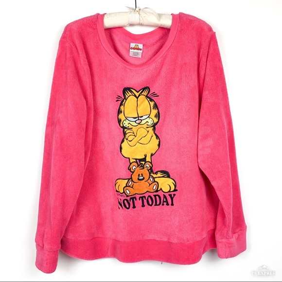 garfield hoodie pink